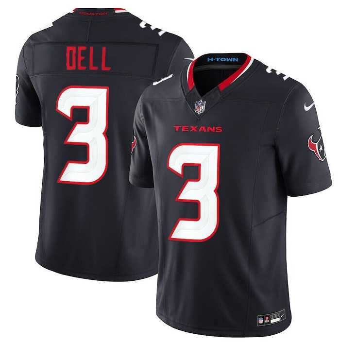 Men & Women & Youth Houston Texans #3 Tank Dell Navy 2024 Vapor F.U.S.E. Limited Stitched Jersey